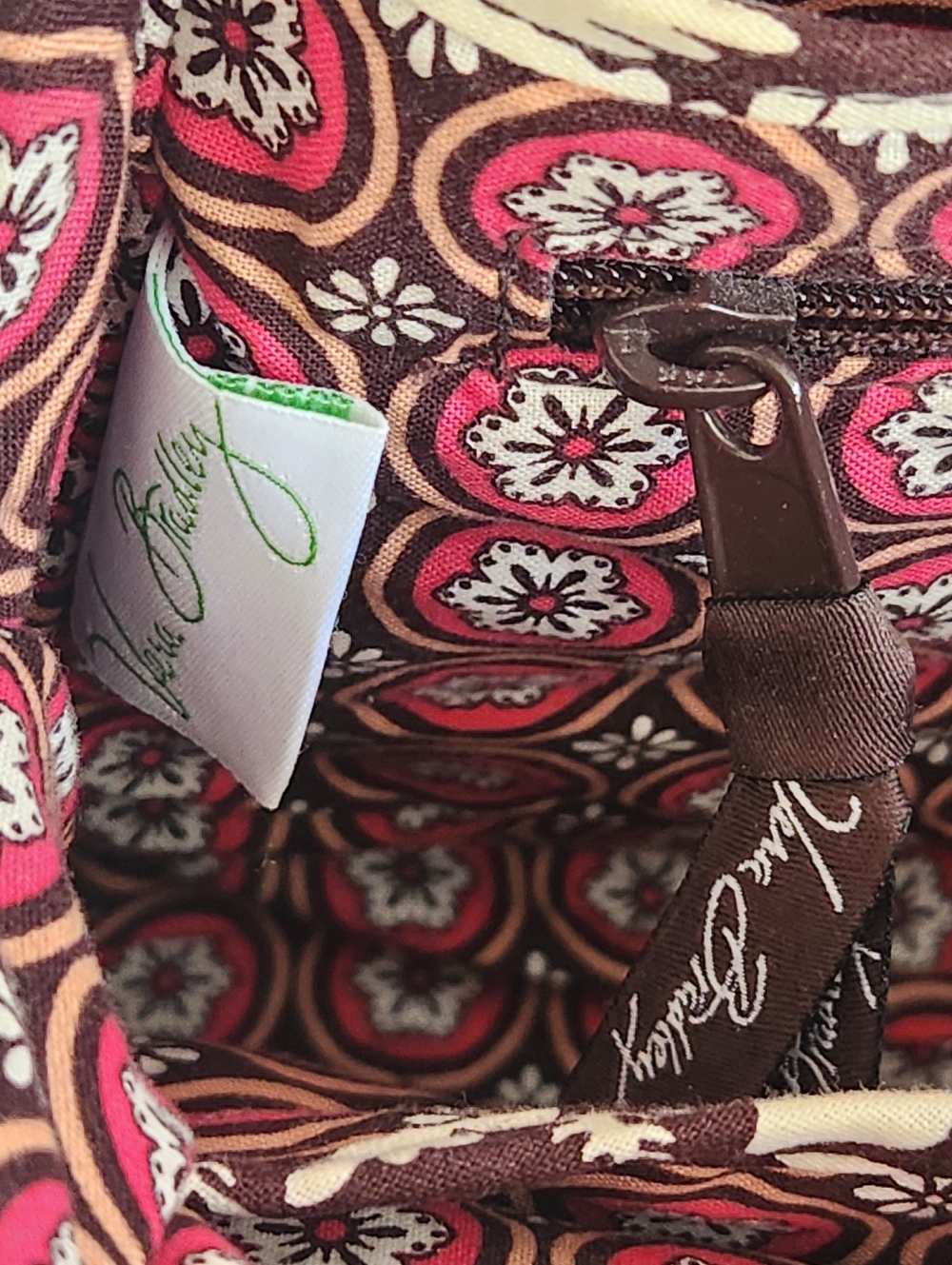 Vintage Y2K  Vera Bradley Morgan Kisslock Shoulder Bag Imperial Toile Brown - Picture 12 of 12